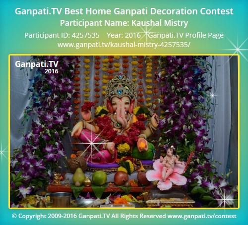 Kaushal Mistry Home Ganpati 2016