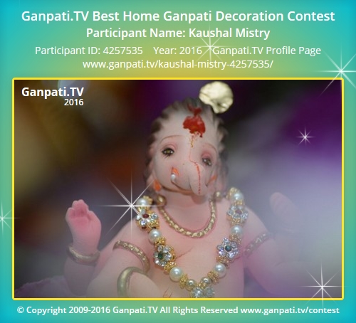 Kaushal Mistry Home Ganpati 2016