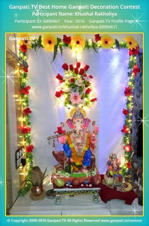 Khushal Rakholiya Home Ganpati Picture