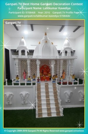 Lalitkumar Kavediya Home Ganpati Picture