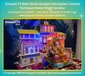 Nitesh Sonalkar Home Ganpati Picture