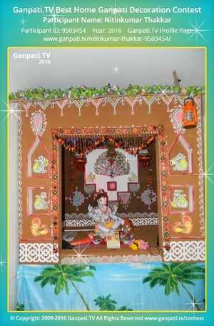 Nitinkumar Thakkar Home Ganpati Picture