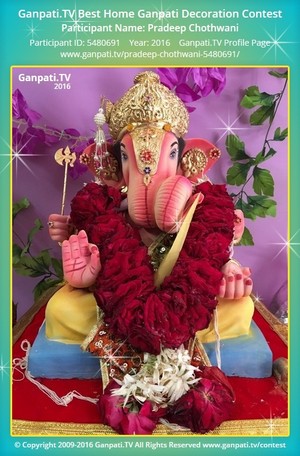 Pradeep Chothwani Home Ganpati Picture