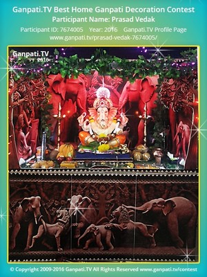 Prasad Vedak Home Ganpati Picture
