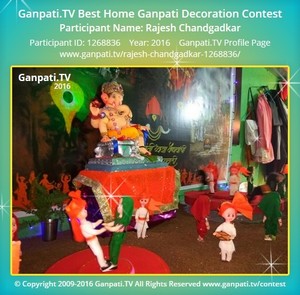 Rajesh Chandgadkar Home Ganpati Picture