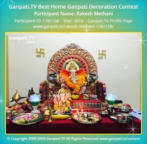 Rakesh Methani Home Ganpati Picture