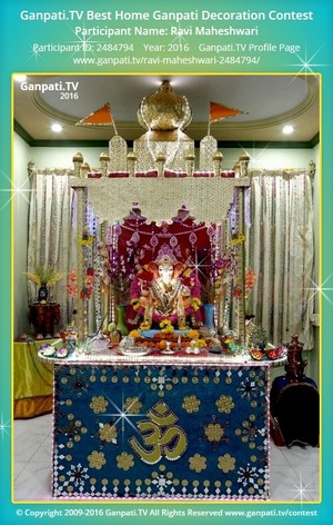 Ravi Maheshwari Home Ganpati Picture