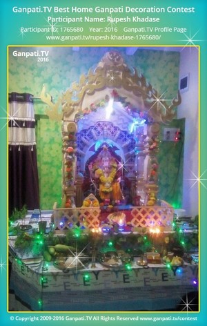 Rupesh Khadase Home Ganpati Picture