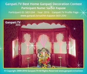 Sachin Kapase Home Ganpati Picture