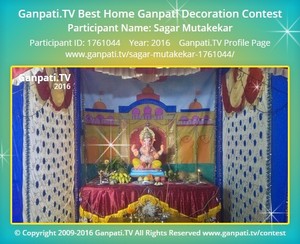 Sagar Mutakekar Home Ganpati Picture