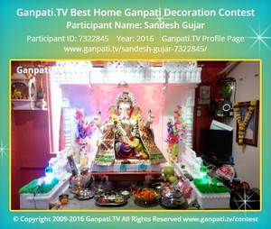 Sandesh Gujar Home Ganpati Picture
