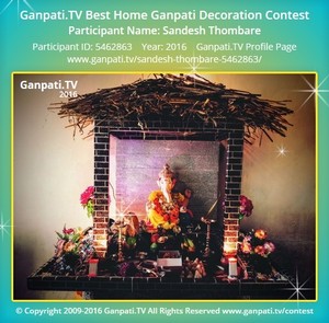 Sandesh Thombare Home Ganpati Picture
