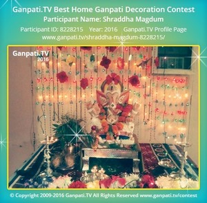 Shraddha Magdum Home Ganpati Picture