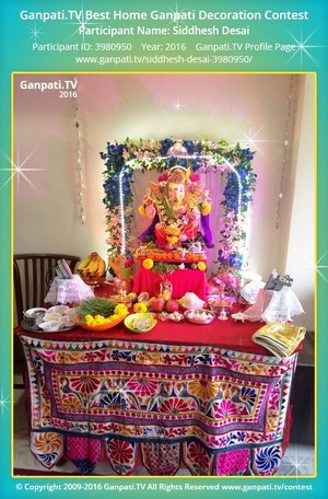 Siddhesh Desai Home Ganpati Picture