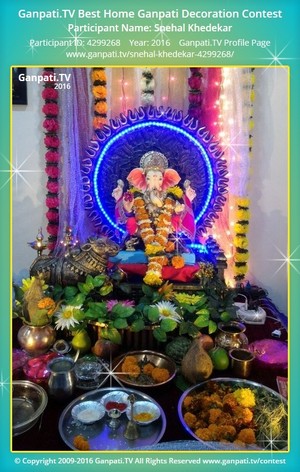 Snehal Khedekar Home Ganpati Picture