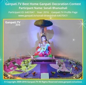 Sonali Bhanushali Home Ganpati Picture