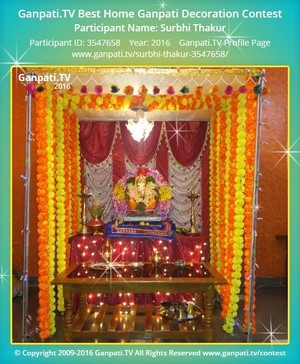 Surbhi Thakur Home Ganpati Picture