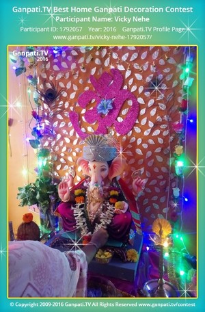 Vicky Nehe Home Ganpati Picture