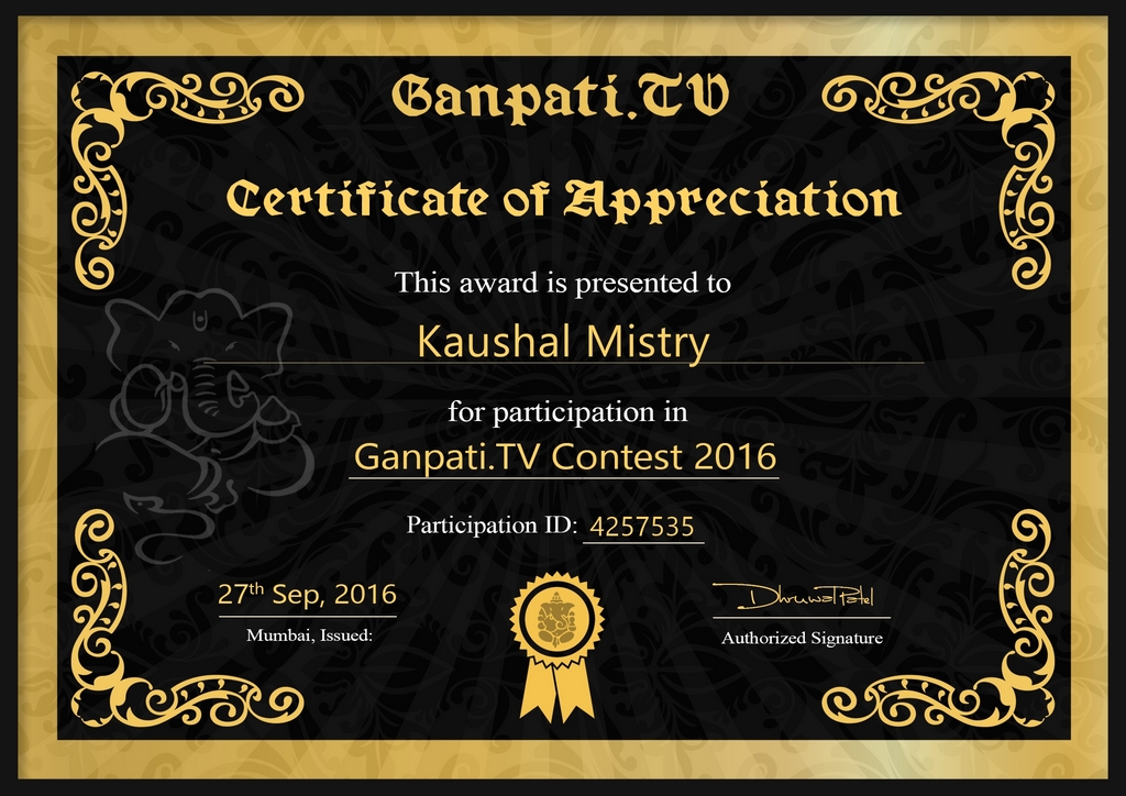 Kaushal Mistry Home Ganpati 2016